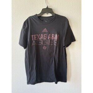adidas Texas A&M Aggies Men's Black Crew Neck T-Shirt Size Medium